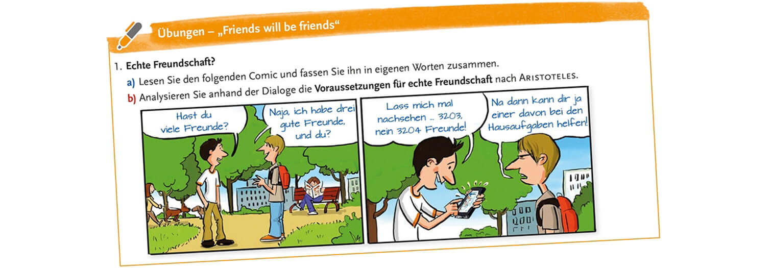Humorvolle Abbildungen veranschaulichen moralische Fragestellungen Cartoon