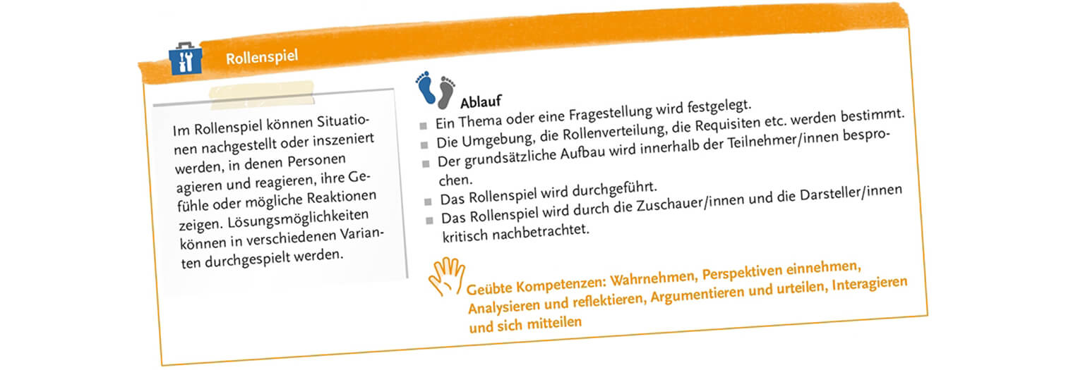 Mehr Abwechslung durch unterschiedliche Methoden inkl. Erklärung in der MethodenBox MethodenBox